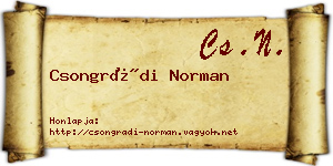 Csongrádi Norman névjegykártya